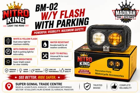 Nitro King V2F W/Y Flash Metal Big Size LED Light