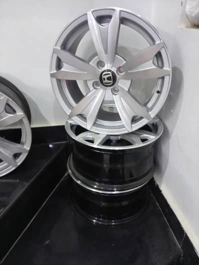 Imported 4 Nuts, 15 inches ,100 PCD Lightweight Alloy Rims Sporty Look