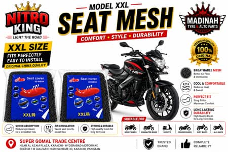 Nitro King XXL Premium 3D Mesh Motorcycle Seat Cover