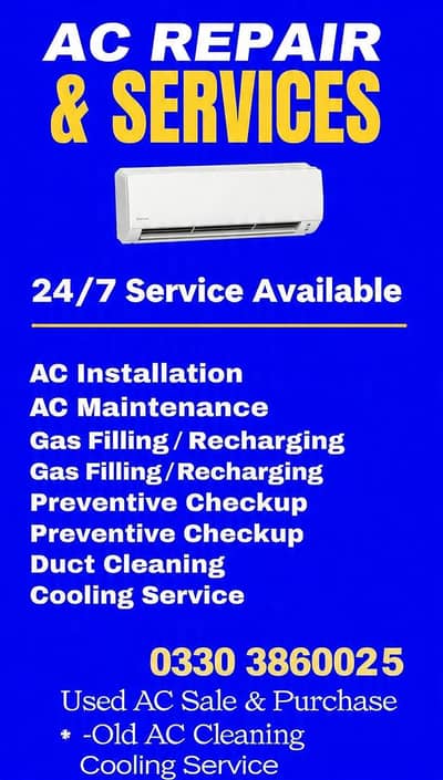 AC Repairing– AC Fitting | Maintenance | Installation Services