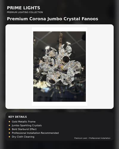 Luxury Chandelier & Fanoos | Vintage 3 Arm & 5 Arm Chandelier |