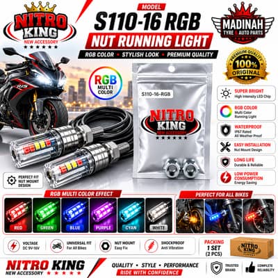 Nitro King S110-16 RGB Nut Running Light | Multi Color LED light