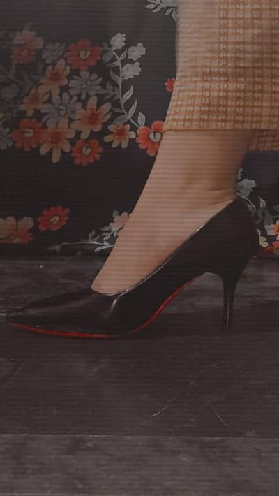 Christian Louboutin Black Red Sole Heels