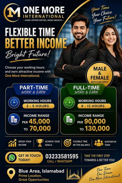 full time and part time work available