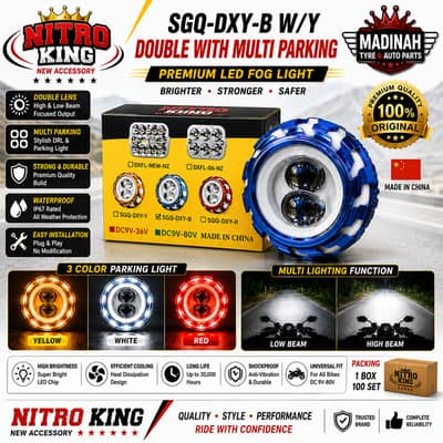 Nitro King SGQ-DXY-B W/Y Double Lens LED Fog Light