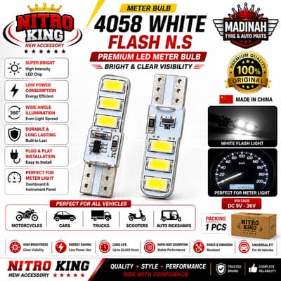 Nitro King 4058 White Flash N. S LED Meter Bulb |