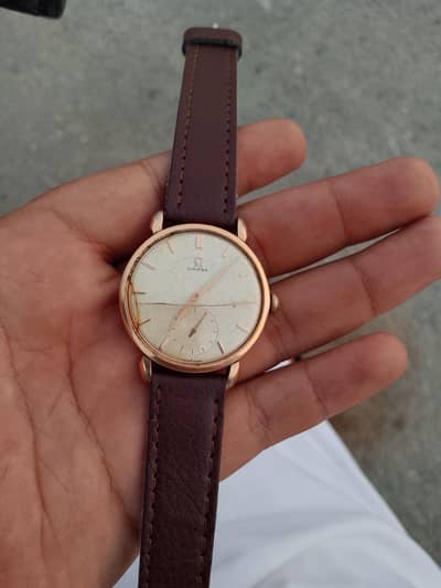 Vintage 1950s Omega Manual Wind -Rose Gold- running - Collector item