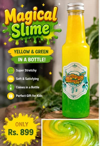  Magical Slime Bottle  | Yellow & Green |