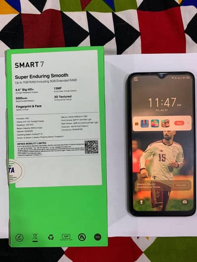 Infinix smart 7 brand new box packed condition 10/10