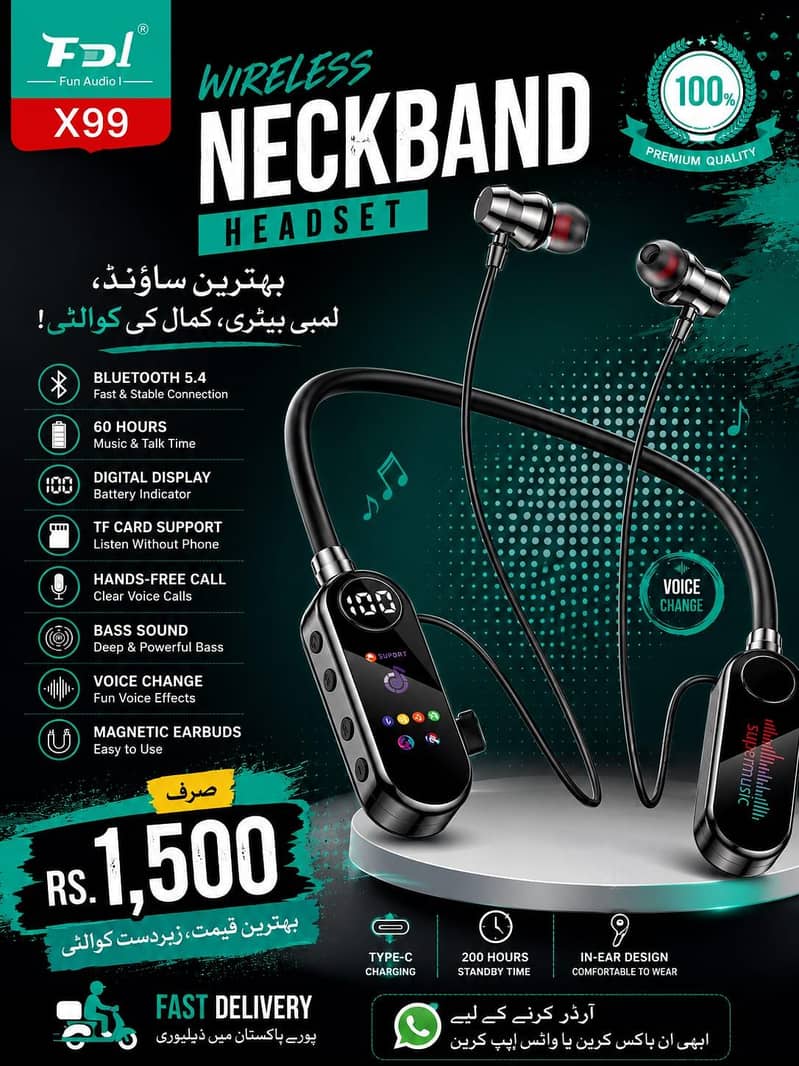 wireless neckband headset 2