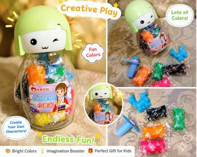  Multi-Color Play Dough Character Making Set | Brand New 