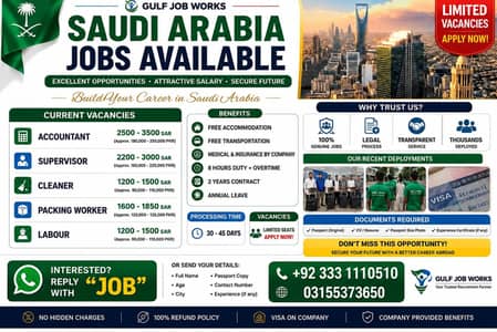 we offer a job in Saudi Arabia job