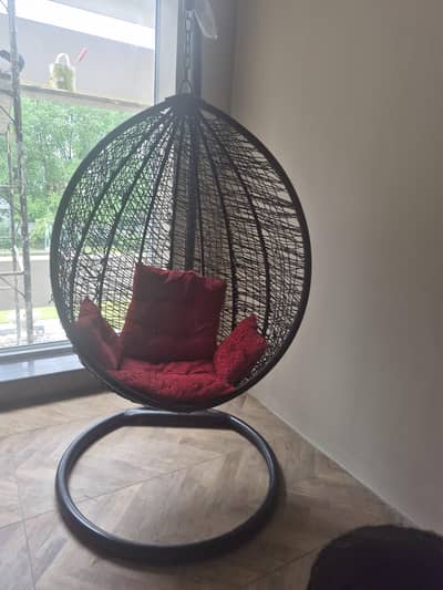 Stylish Hanging Egg Swing Chair with Cushions – Good Condition