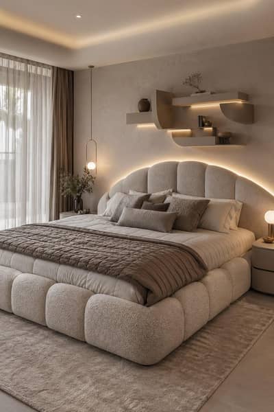 Luxury Modern Upholstered Bed Set | Premium King Size Bed