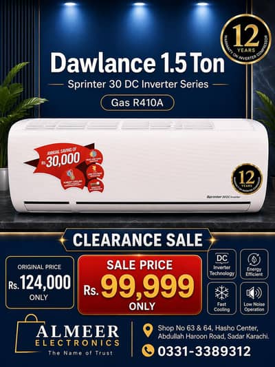 Dawlance 1.5 ton Sprinter with free Installation
