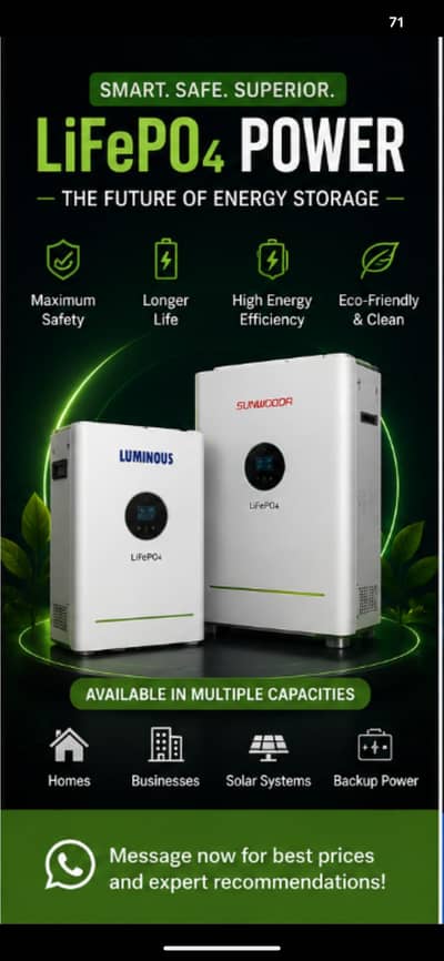 Brand New LiFePO4 Solar Lithium Battery 12V / 24V / 48V |