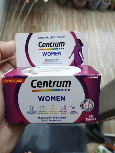 Centrum Women, a daily multivitamin and mineral food supplement Uk