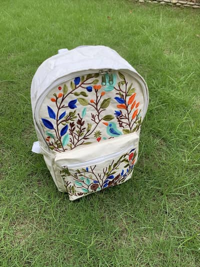 Embroidered school bag for girls , New style bags , Collage bag