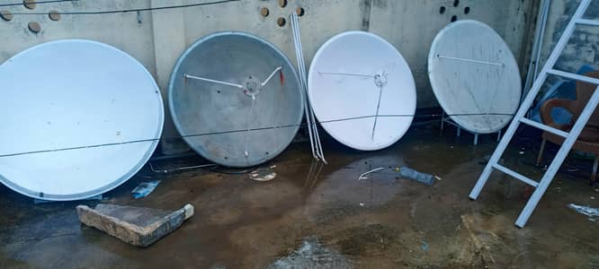 8 feet, 6 feet, 4 feet dish antennas