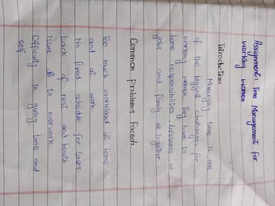 hand writing assignment