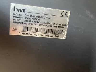 invt vfd inverter 30kw/37kw