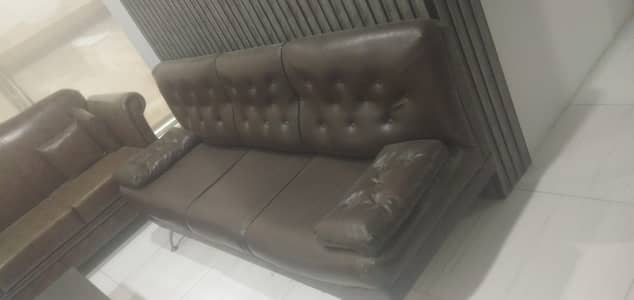 Brown 3 seater sofa