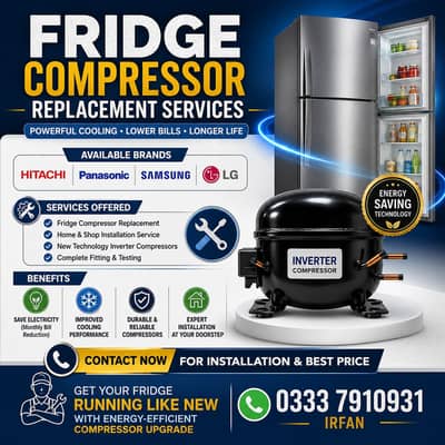 Refrigerator Compressor Fridge Compressor – Installation Available