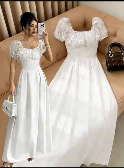 woman's fashion square neck elegant dress