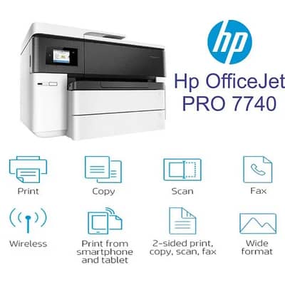 HP Officejet Pro 7740 A3 All in one With Tank A3 Scanner A3 Printer