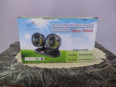 Oscillating Double-Headed Vehicle Fan Mars-X666