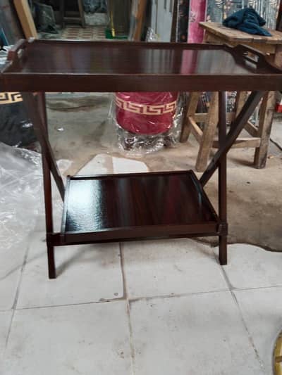 wooden double table
