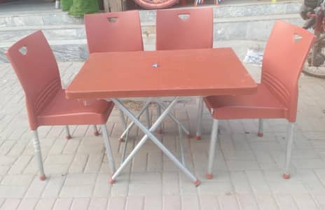 plastic chairs and table set - dining chairs set