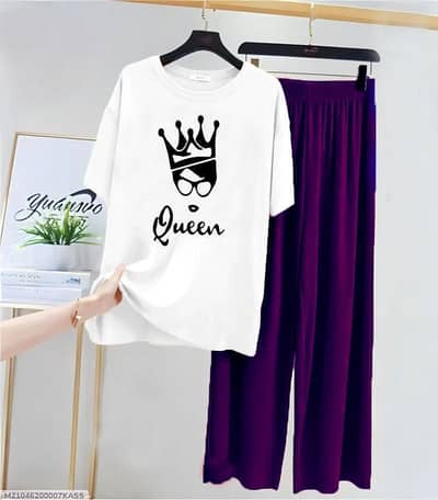 woman's printed night suit White queen 