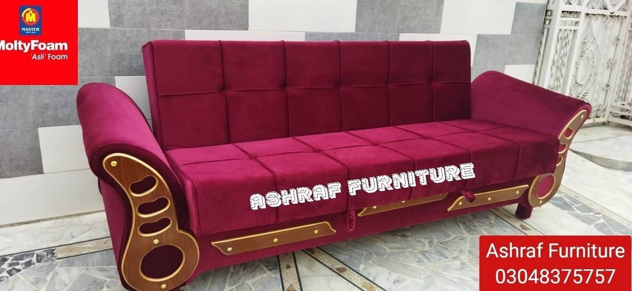 Sofa cum bed/Double cumbed/LShape/Combed/Double bed/bed set/Moltyfoam 6