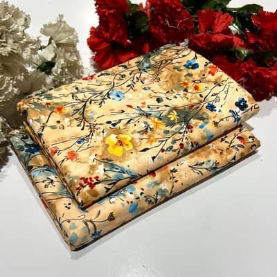 2 pcs women printed cotton suit