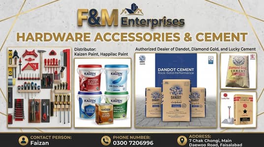 Cement & Hardware | Wholesale Paints, Cement & Building Accessories