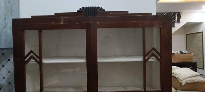 Wooden showcase - Solid wooden display cabnet - Glass door showcase