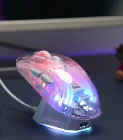Gaming Mouse ATTACK SHARK x2 Pro ( Transparent RGB )