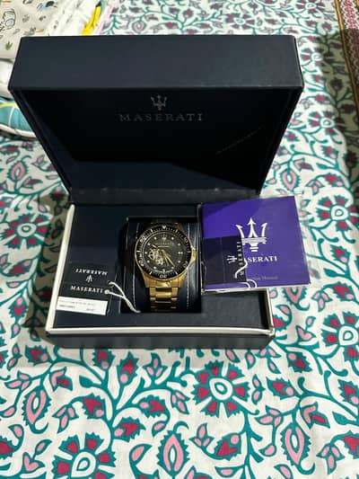 maserati gold stainless steel brand new
