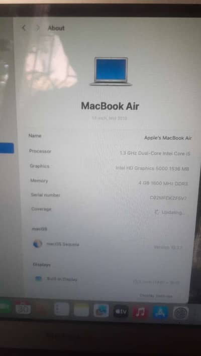 MCbook Air For sale Argent sale please only serious buyer contact me