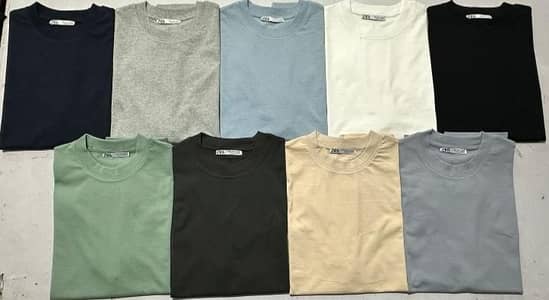 ZARA Label Basic Drop Shoulder T Shirts Export Quality