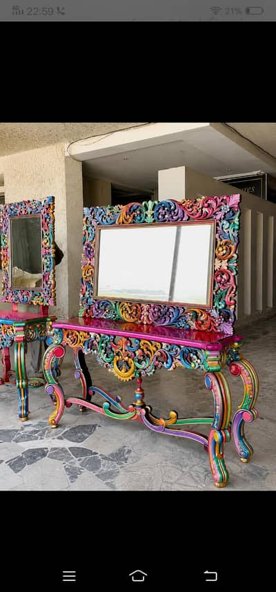 wooden console