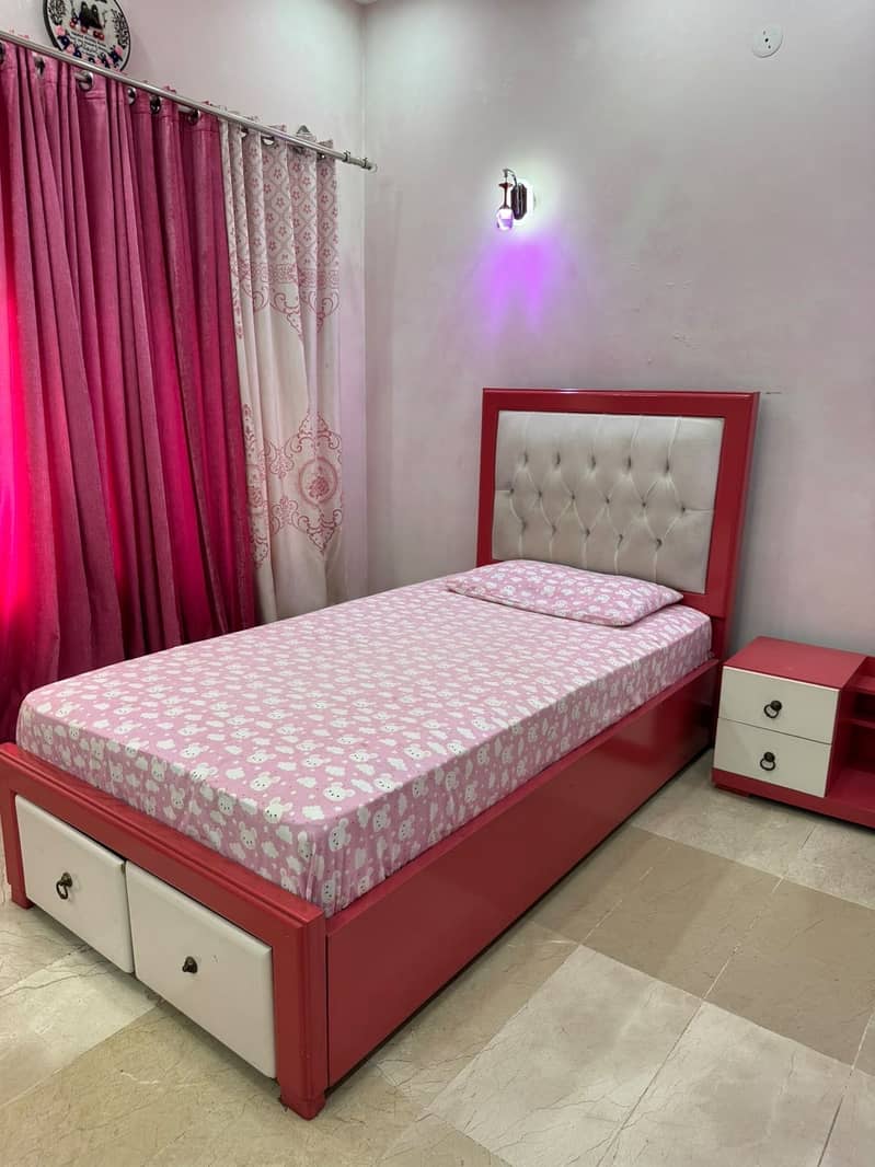 Bed with side drawer 3