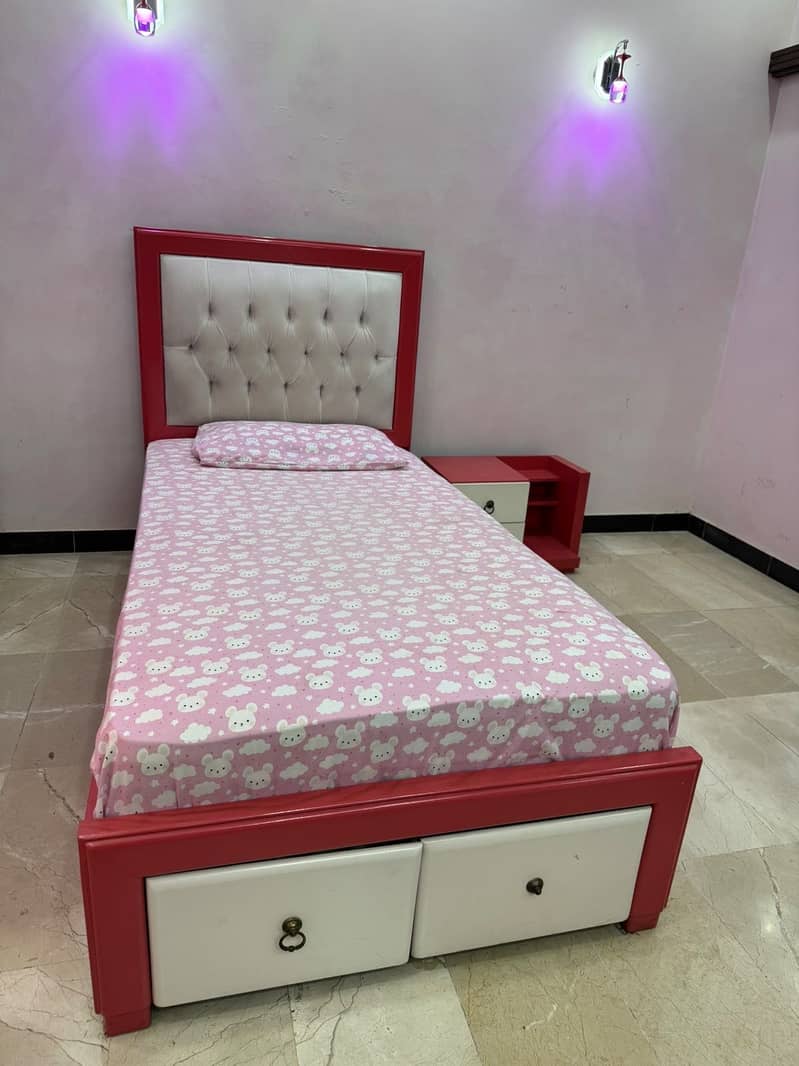 Bed with side drawer 5