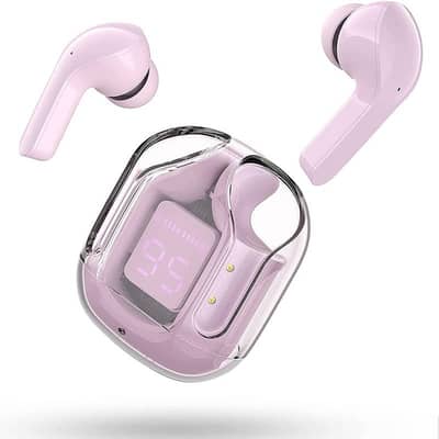 Premium Transparent Display TWS Wireless Earbuds with LED Battery Dis