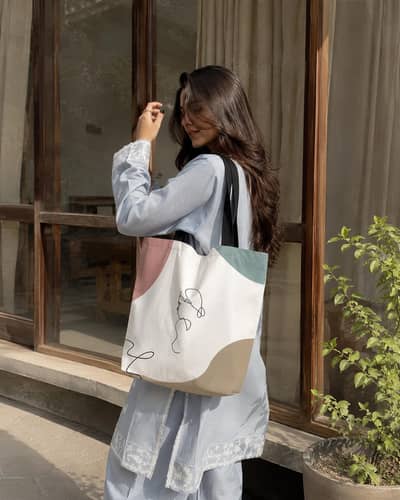 Portable Canvas Tote Bag