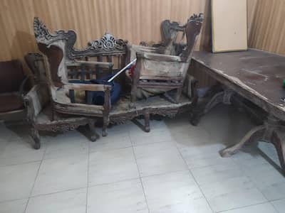 Sofa set and dining table