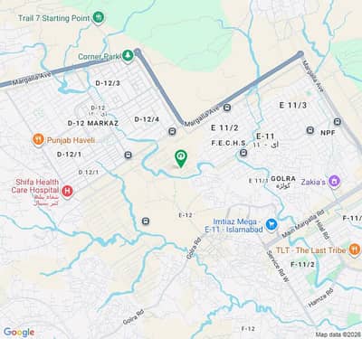 Cda Sector E-12/3(50*90) Proper Corner Plot For Sale Back To Main Double Road.