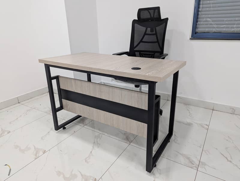 manager table, study table, office table, staff table, computer, chair 0