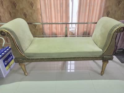 Elegant velvet chase lounge bench